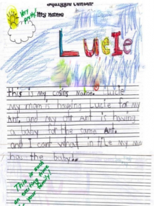 Tara's child's letter to Lucy