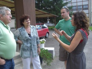 MICHELE MEETING HUNGARIAN ORPHANAGE DIRECTOR