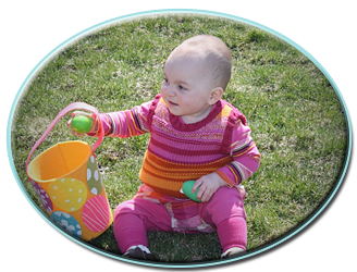 Baby with Easter basket